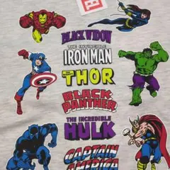 アベンジャーズキャラクターTシャツ グレー