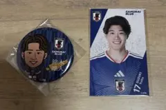 鈴木唯人　サッカー日本代表　缶バッジ、シールセット　モバガチャのサムネイル