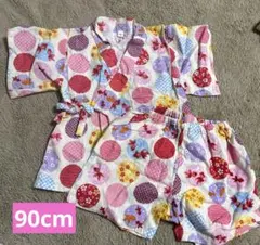 90cm ベビー　甚平　上下　金魚　お祭り柄