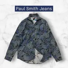 Paul Smith JEANS ボタニカル柄 コットンシャツ 総柄 長袖 Mのサムネイル