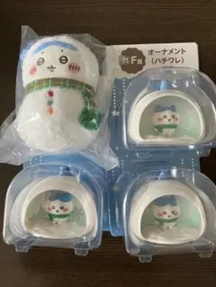 エニマイくじ・ハチワレ・E賞マスコット　 F賞 オーナメント・4点