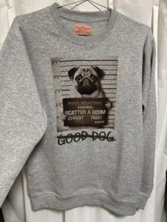 未使用 Animal Village パグプリント トレーナー LL