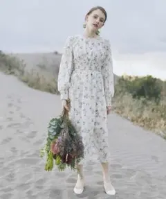 未使用 未着 who's who Chico フラワーカシュクールワンピース