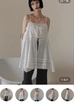 LOWRYS FARM 2WAYコットンレースミニワンピース