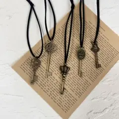 ブロンズ色のキー　 クリスマスオーナメント　5点セット　NEW