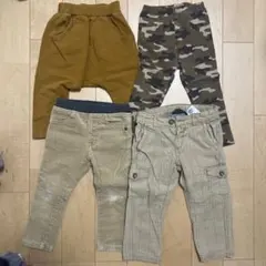 90cm 男の子 長ズボン 4本 まとめ売り 保育園着