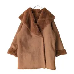 美品 ジーユー ムートン コート ジャケット S ふわふわ