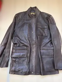 【おしゃれな一張羅】レザージャケット　シープレザー　L 茶系LICORICE