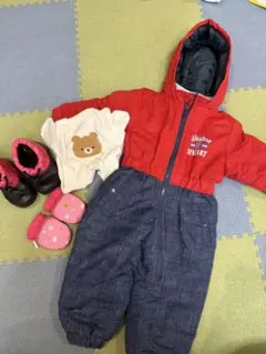 子ども用スキーウェアセット 赤