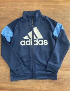 adidas ジャージ 140 フルジップジャケット ネイビー/ライトブルー