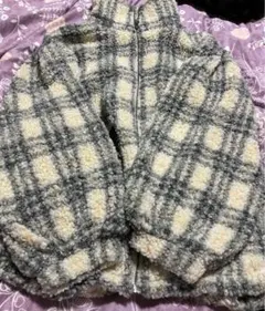merry jenny チェック柄　ボアジャケット