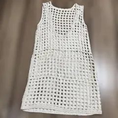 TODAYFULトゥデイフルクロシェットニットベストロングメッシュアイボリーのサムネイル