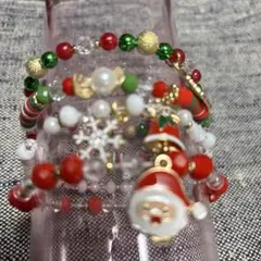 クリスマスビーズブレスレット5個セット