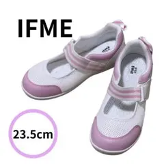 【新品タグ付き】IFME 上履き　キッズシューズ 23.5 ホワイト/ピンク