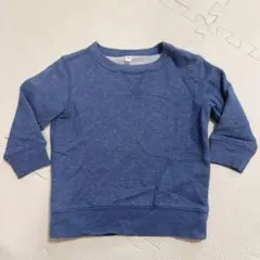 無印良品　ネイビー クルーネック トレーナー 90