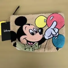 ミッキーマウス タオル生地ポーチ　未使用