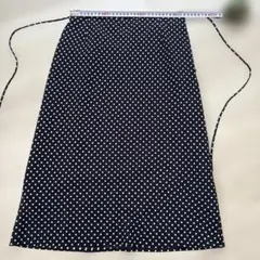 ネイビー ドット柄 フレアスカート ELサイズのサムネイル