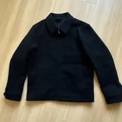 【極美品】ユニクロ シングルカラーショートブルゾン ネイビーS 欧米