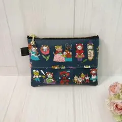 オーダー品 4点　おとぎ話ネコ柄ラミネートポーチなど オーダー品 おとぎ話ネコ 総柄 ラミネートポーチ - メルカリ