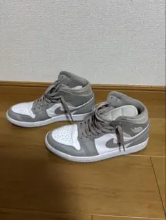 メンズNike Air Jordan 1 グレー/ホワイト ハイカット　26.5