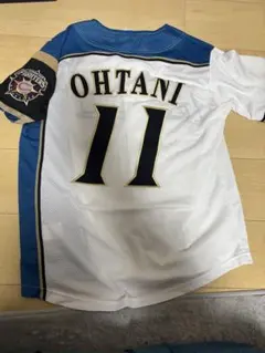 《未使用》大谷翔平 選手　北海道日本ハムファイターズ　ユニフォーム　ブルー　レア 2025年最新】日本ハム 大谷翔平 ユニフォームの人気アイテム - メルカリ