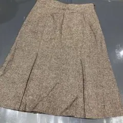 【5927】UNTITLED アンタイトル フレアスカート ブラウン 膝丈