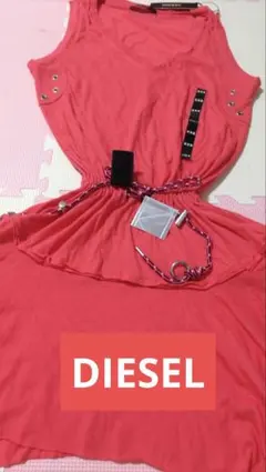 DIESEL 赤 ノースリーブ レディースワンピース 新品・未使用のサムネイル