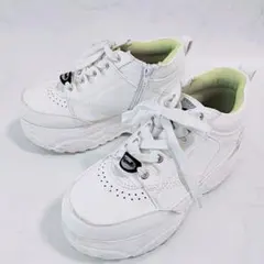 YOSKE ヨースケ 厚底スニーカー ホワイト/グリーン