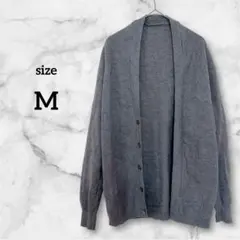 グレー シンプル ベーシック 長袖カーディガン Mサイズ相当