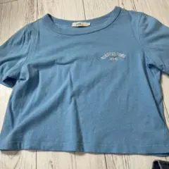 earth music&ecology Sサイズ 青色 刺繍 Tシャツ