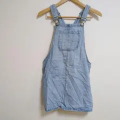 ✨️FOREVER 21 ジャンパースカート【M】デニム ライトブルー ミニ丈