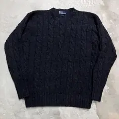ポロ ラルフローレン ケーブルニット セーター フィッシャーマン 古着 90s