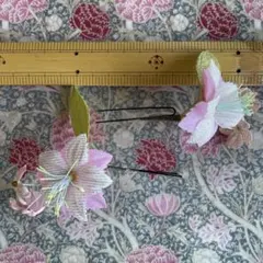 新品　桜の花の髪飾り　2点セット