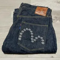 サイズ32 刺繍 ガンバ大阪コラボ 裾上げなし 虎耳 限定 エヴィス エビスのサムネイル