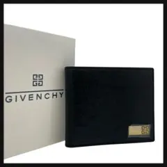 【新品】 GIVENCHY ジバンシー 二つ折り財布 ゴールドロゴ ブラックのサムネイル