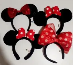 ミニーマウスカチューシャ 4個まとめ売り