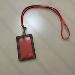 は*こ様 COACH レザー パスケース ブラウン・赤