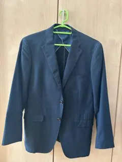 ネイビー シングルブレスト ブレザー 上着