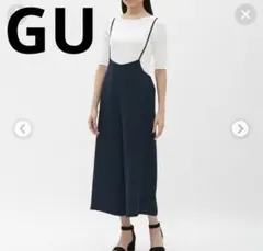 GU/ジーユー　サロペットワイドパンツ ネイビー Ｓサイズのサムネイル