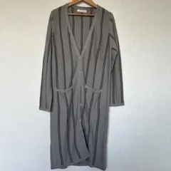 LOWRYS FARM ストライプ ロングカーディガン