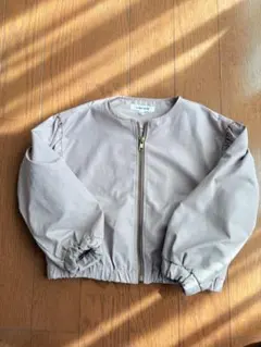 120cm くすみピンク　ジッパー付きジャケット　グローバルワーク