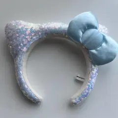 USJ キティ カチューシャ　スパンコール　水色 白色 スパンコール　キラキラ