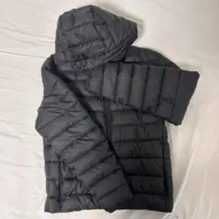 フード付きダウンジャケット 黒