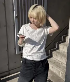 sedacle アソートアップリケ柄Tシャツ ウィッシュコア