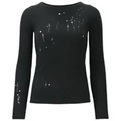 ユニクロ×カリーヌ　カシミヤ100％　セーター　黒　長袖ニット Sサイズ？