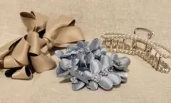 sale✽ ヘアクリップ＆ヘアゴム ３点セット