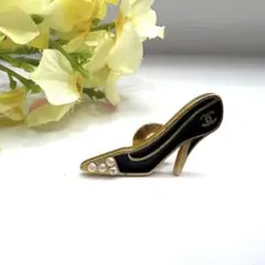 【未使用に近い】シャネル 02A ピンブローチ ヒール パールモチーフ