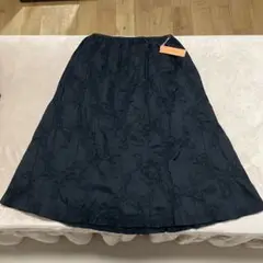 SOPHIAソフィア 刺繍入りフレアスカート ブラック S〜Mタグ付き 美品