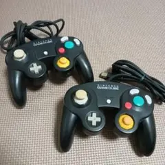 ジャンク！ゲームキューブ　コントローラー ブラック　2個セット DOL-003