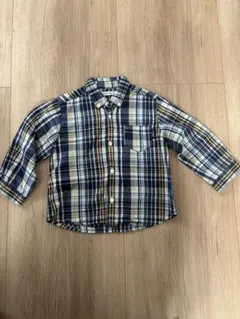 【美品】bebeキッズ90〜100 チェックシャツ